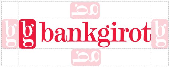 Bankgirot's logotype with free area around